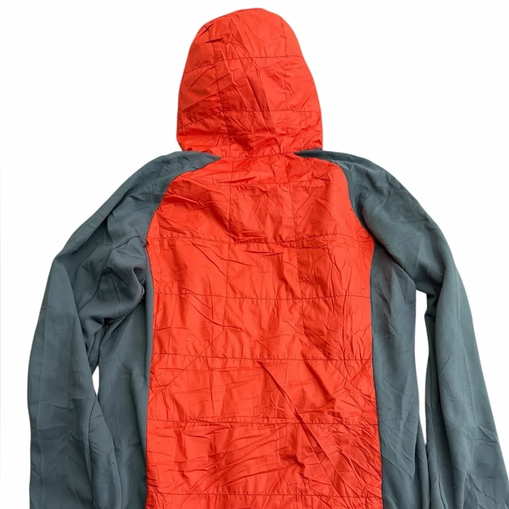 Columbia Men’s Medium Hooded Insulated Hybrid Jacket Red Gray - Picture 4 of 6